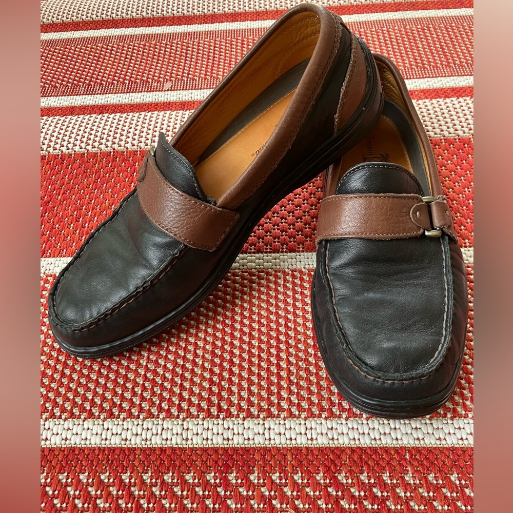 Tommy Bahama leather loafers preppy academia quiet luxury old money classic 8.5